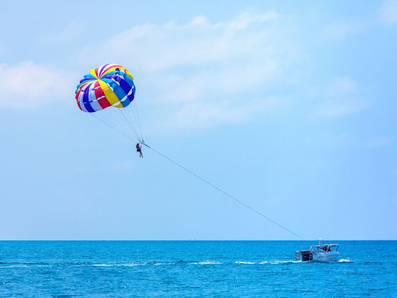 Parasailing auf Mallorca. 