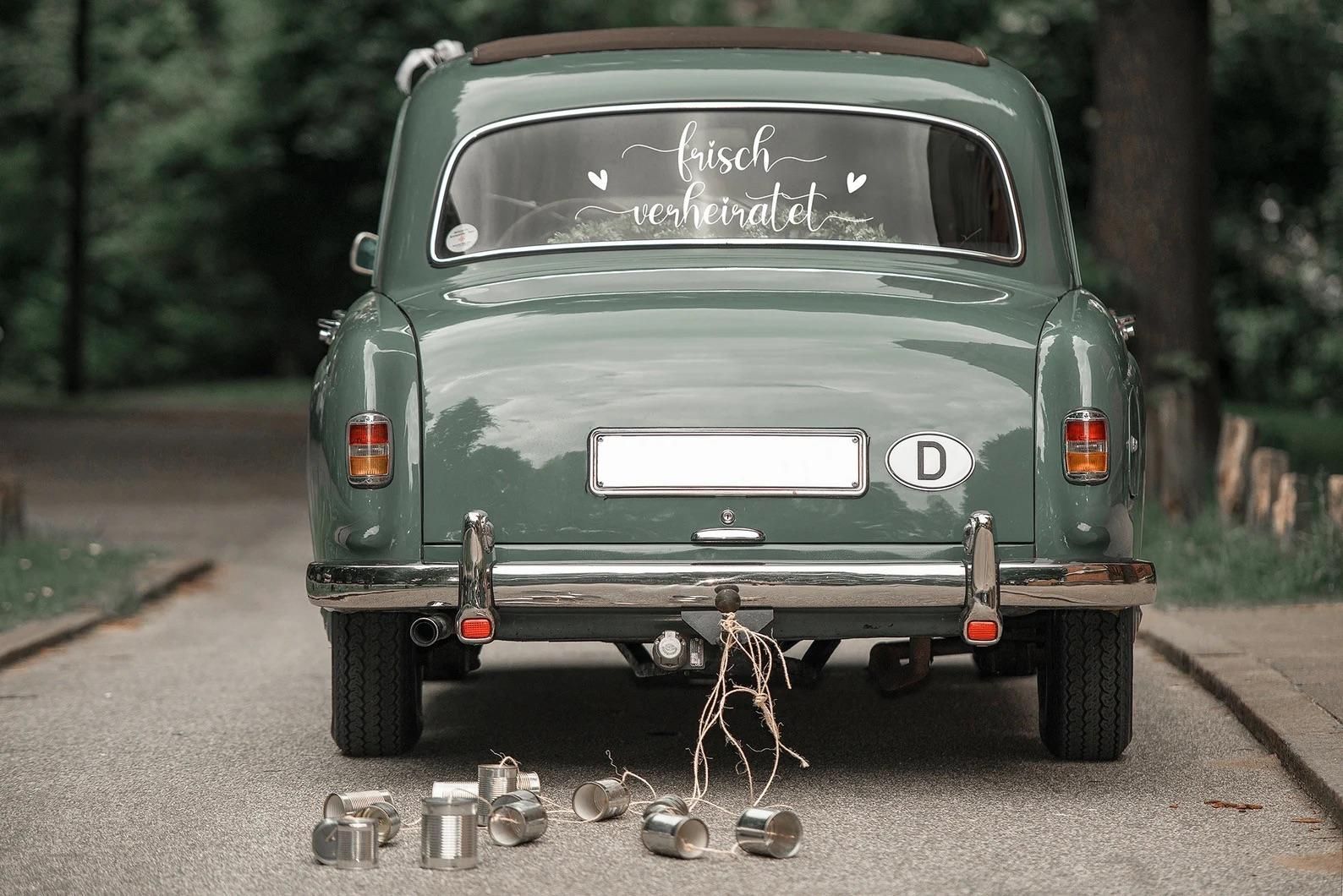 Mila Liebe : Hochzeit: DIY Autodeko unter 20 Euro