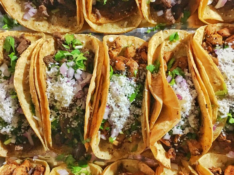 Taco-Station auf einer Hochzeit. 